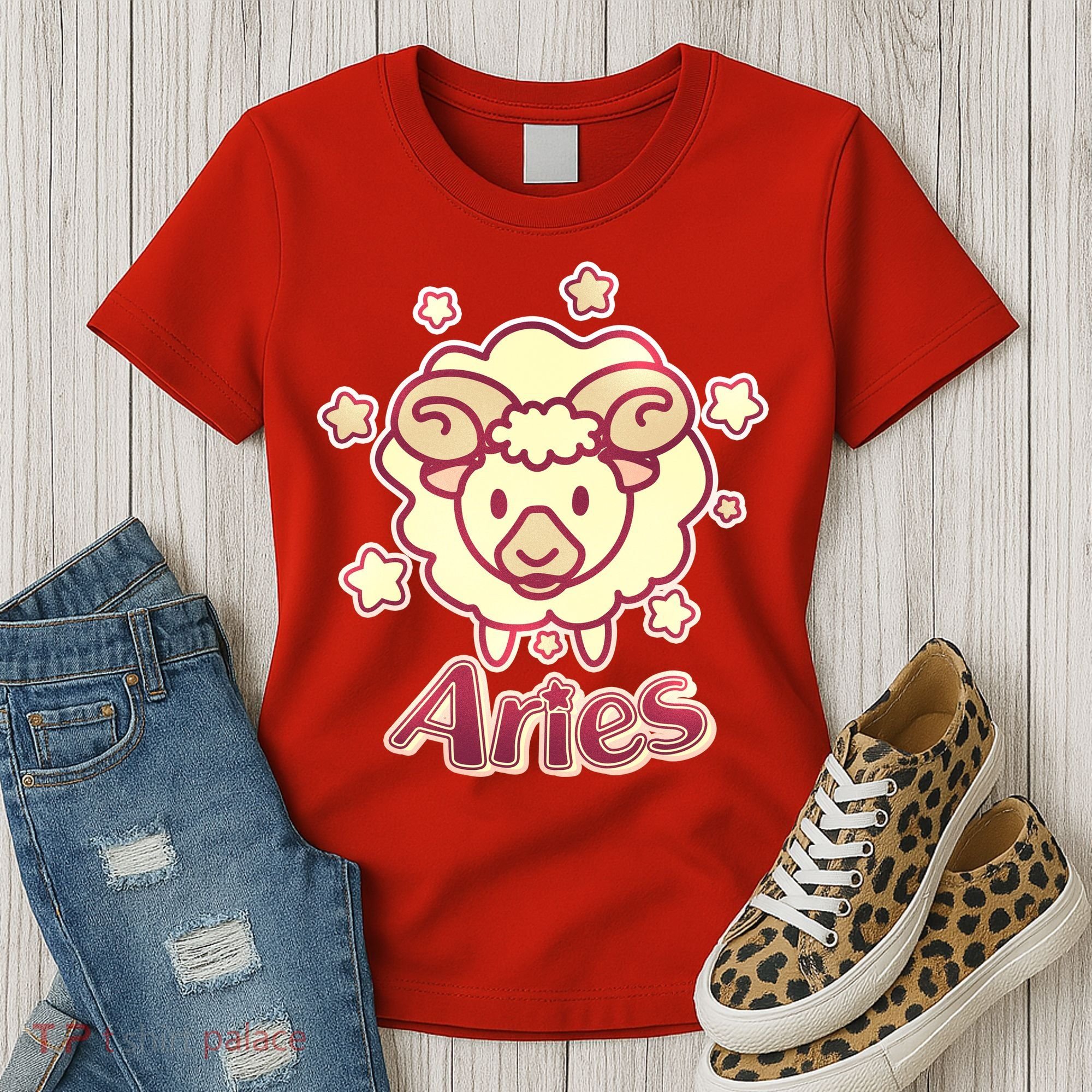 Cute Zodiac Aries Ram Women's T-Shirt