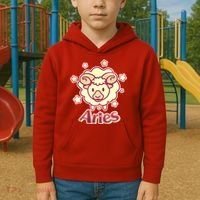 Cute Zodiac Aries Ram Kids Hoodie thumb 2