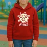 Cute Zodiac Aries Ram Kids Hoodie thumb 3