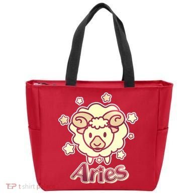 Cute Zodiac Aries Ram Tote Bag