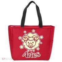 Cute Zodiac Aries Ram Tote Bag thumb 0