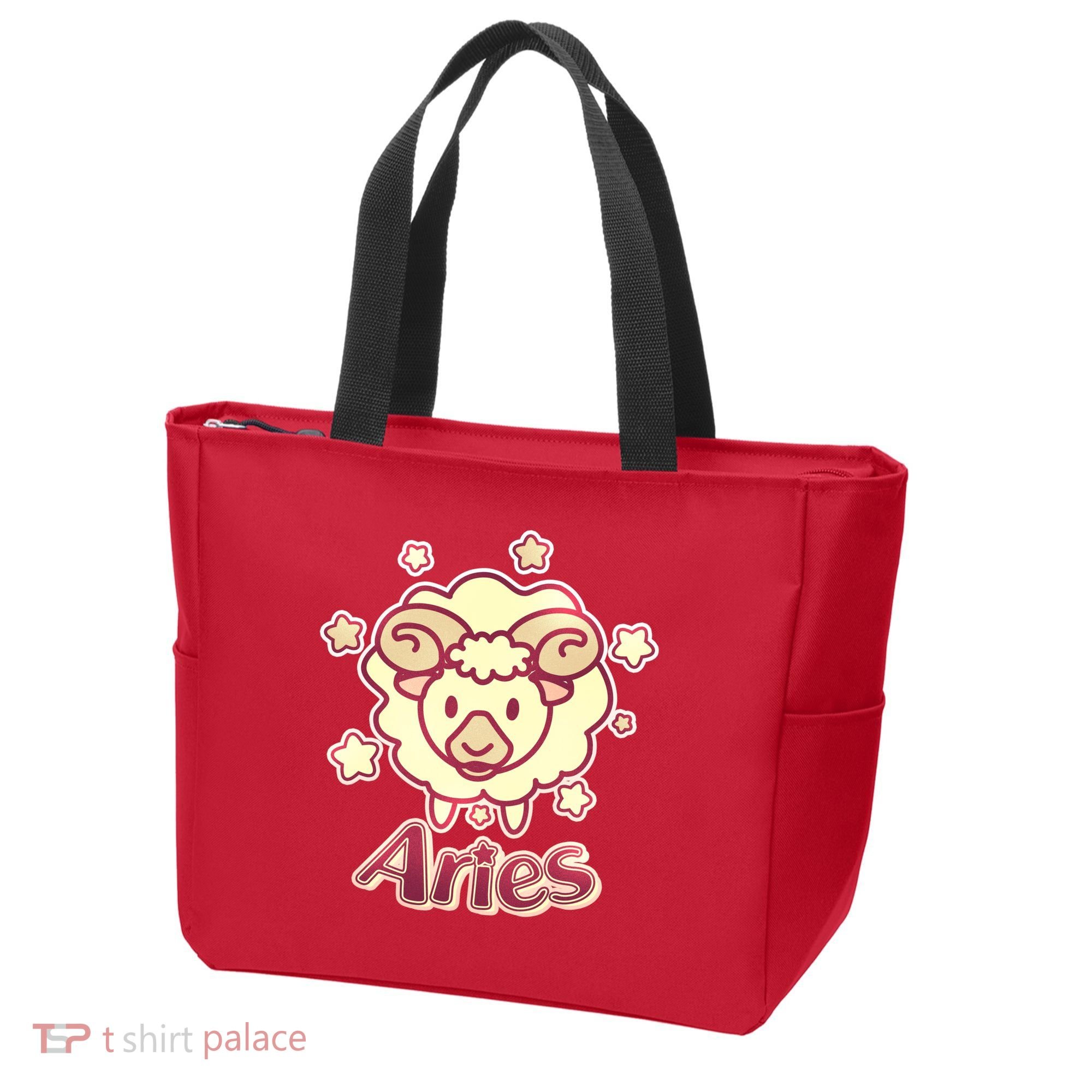 Cute Zodiac Aries Ram Tote Bag