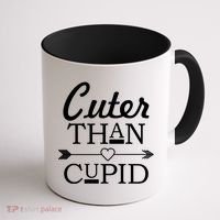 Cuter Than Cupid Funny Cute Valentines Coffee Mug thumb 1