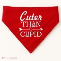 Cuter Than Cupid Funny Cute Valentines USA-Made Doggie Bandana thumb 0