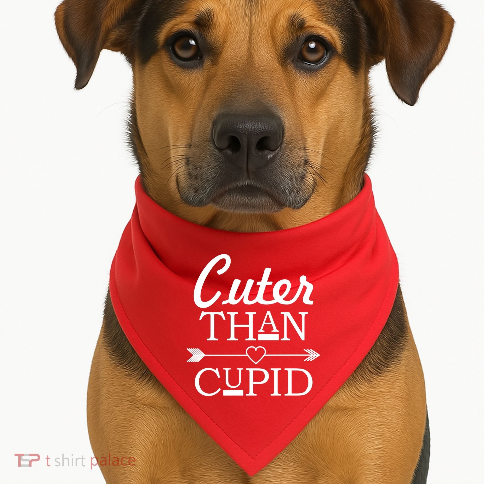 Cuter Than Cupid Funny Cute Valentines USA-Made Doggie Bandana
