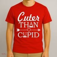 Cuter Than Cupid Funny Cute Valentines T-Shirt thumb 3