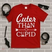 Cuter Than Cupid Funny Cute Valentines T-Shirt thumb 5