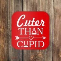 Cuter Than Cupid Funny Cute Valentines Coaster thumb 0