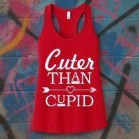 Cuter Than Cupid Funny Cute Valentines Women's Tank Top thumb 3