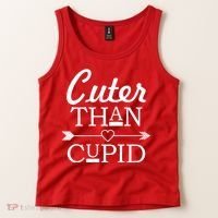 Cuter Than Cupid Funny Cute Valentines Tank Top thumb 2