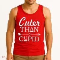 Cuter Than Cupid Funny Cute Valentines Tank Top thumb 3