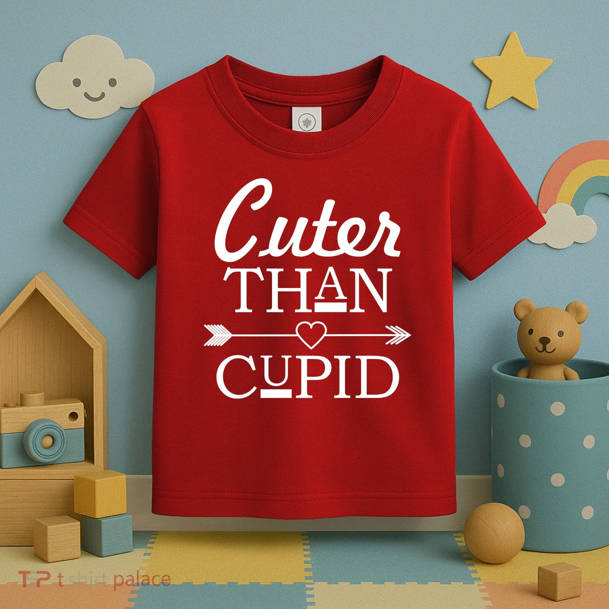 Cuter Than Cupid Funny Cute Valentines Toddler T-Shirt