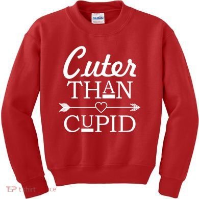 Cuter Than Cupid Funny Cute Valentines Kids Sweatshirt