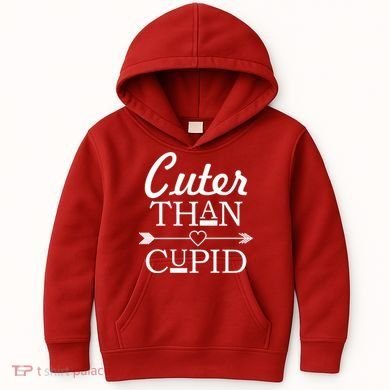 Cuter Than Cupid Funny Cute Valentines Kids Hoodie