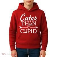 Cuter Than Cupid Funny Cute Valentines Kids Hoodie thumb 4