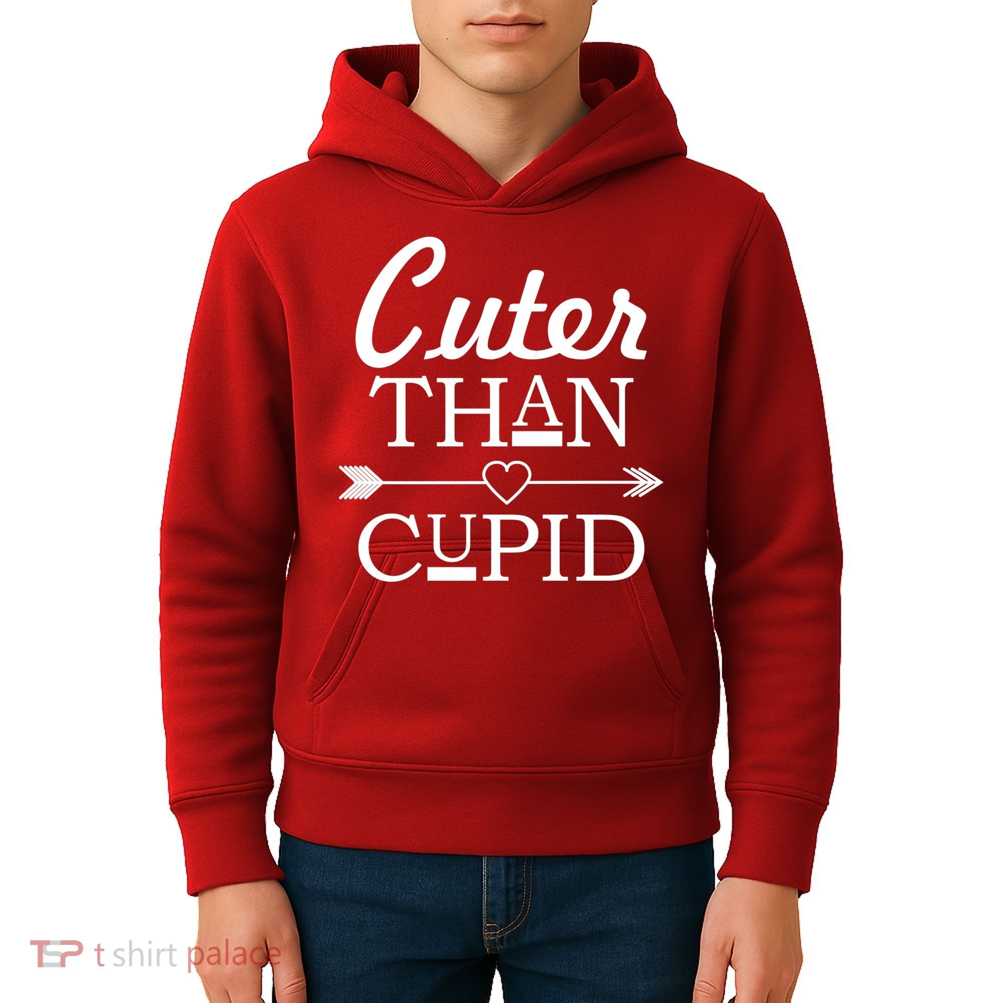 Cuter Than Cupid Funny Cute Valentines Kids Hoodie