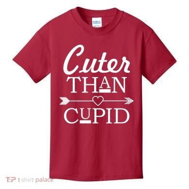 Cuter Than Cupid Funny Cute Valentines Kids T-Shirt