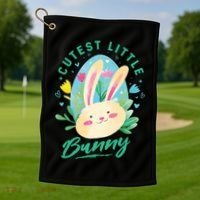 Cutest Little Bunny Golf Towel thumb 1