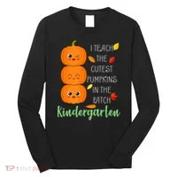 Cutest Pumpkins In The Patch Kindergarten Long Sleeve Shirt thumb 0