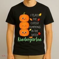 Cutest Pumpkins In The Patch Kindergarten T-Shirt thumb 3