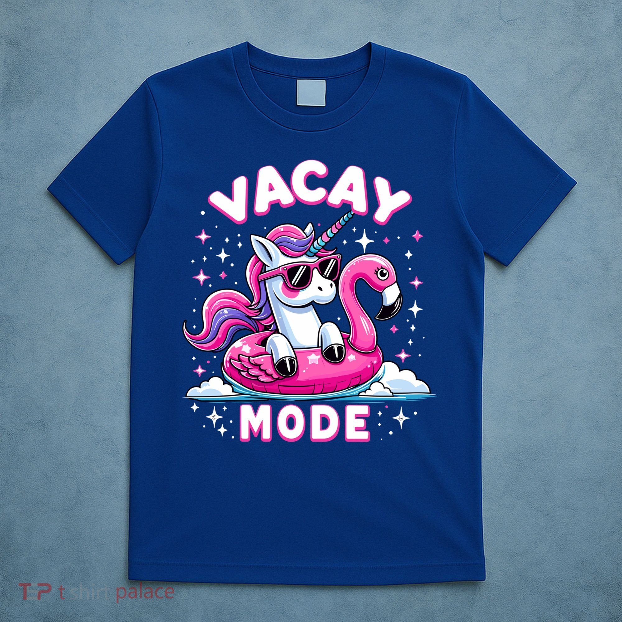 Cute Unicorn Vacay Mode Funny Family Vacation Flamingo Gift T-Shirt