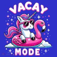 Cute Unicorn Vacay Mode Funny Family Vacation Flamingo Gift Women's Tank Top thumb 5