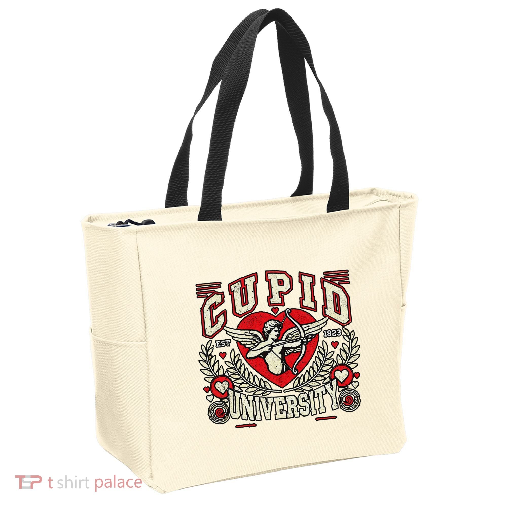 Cupid U.N.I.V.E.R.S.I.T.Y Valentine Theme Tote Bag