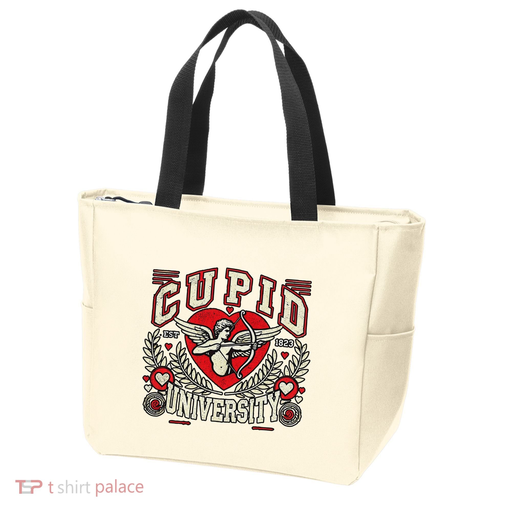 Cupid U.N.I.V.E.R.S.I.T.Y Valentine Theme Tote Bag