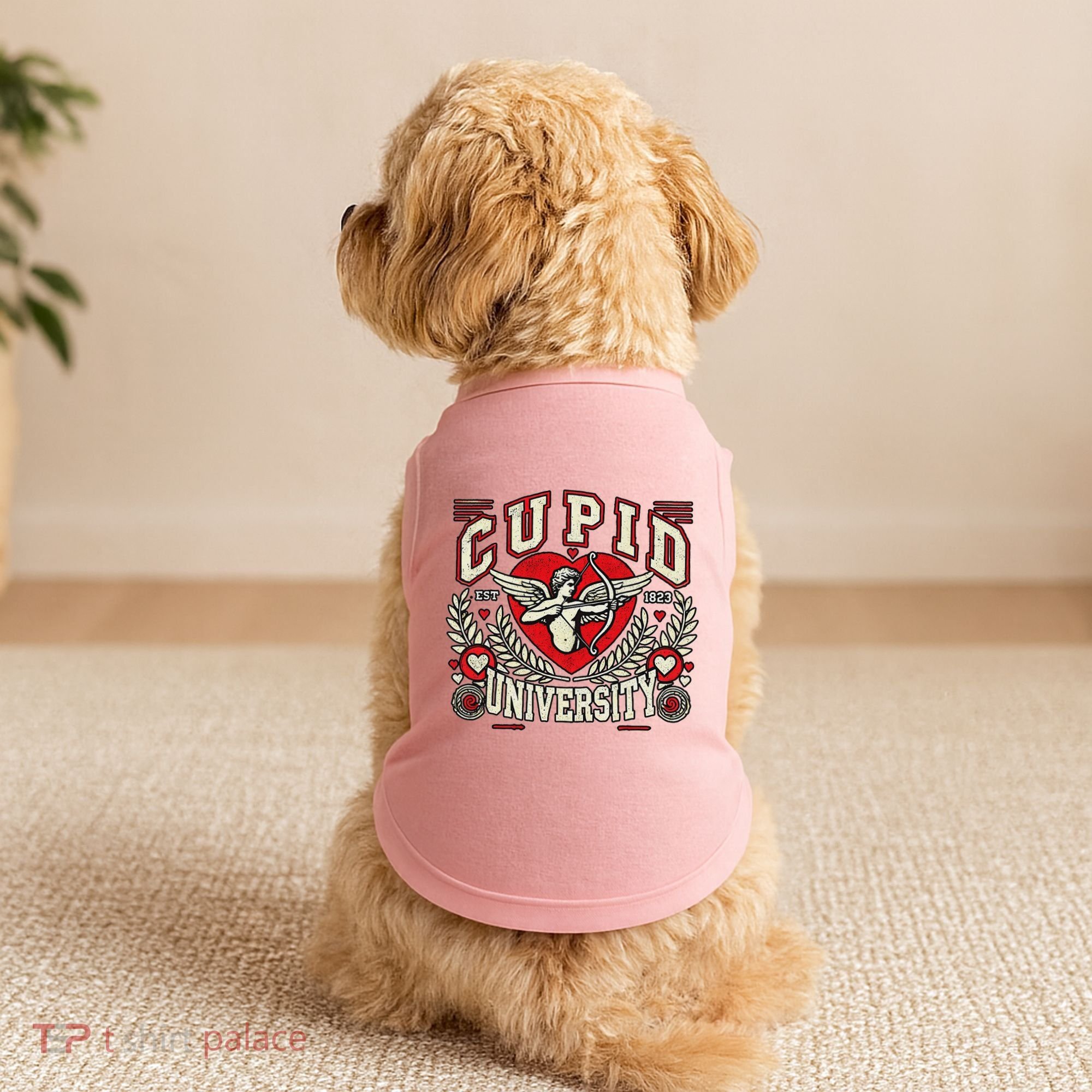 Cupid U.N.I.V.E.R.S.I.T.Y Valentine Theme Doggie Tank