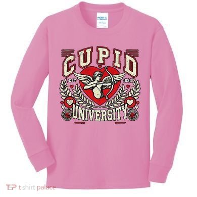 Cupid U.N.I.V.E.R.S.I.T.Y Valentine Theme Kids Long Sleeve Shirt