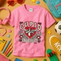 Cupid U.N.I.V.E.R.S.I.T.Y Valentine Theme Kids T-Shirt thumb 3