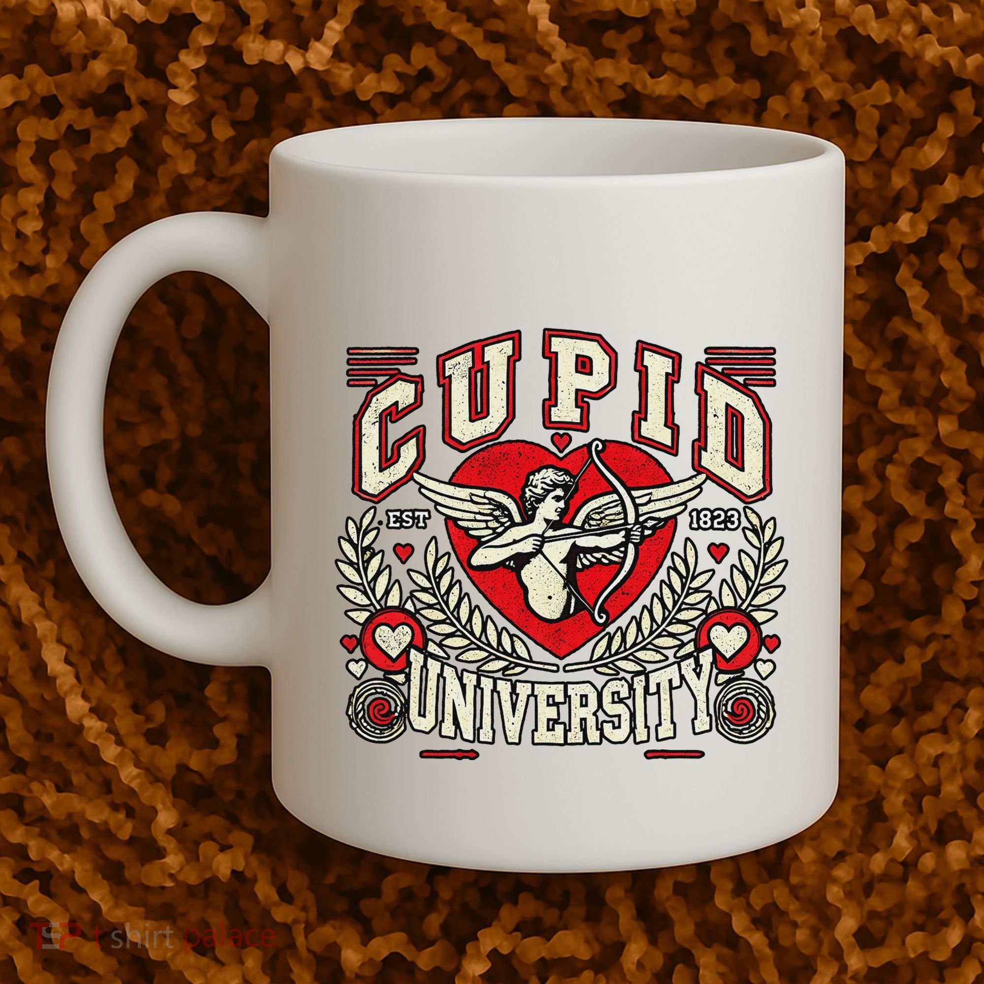 Cupid U.N.I.V.E.R.S.I.T.Y Valentine Theme Coffee Mug