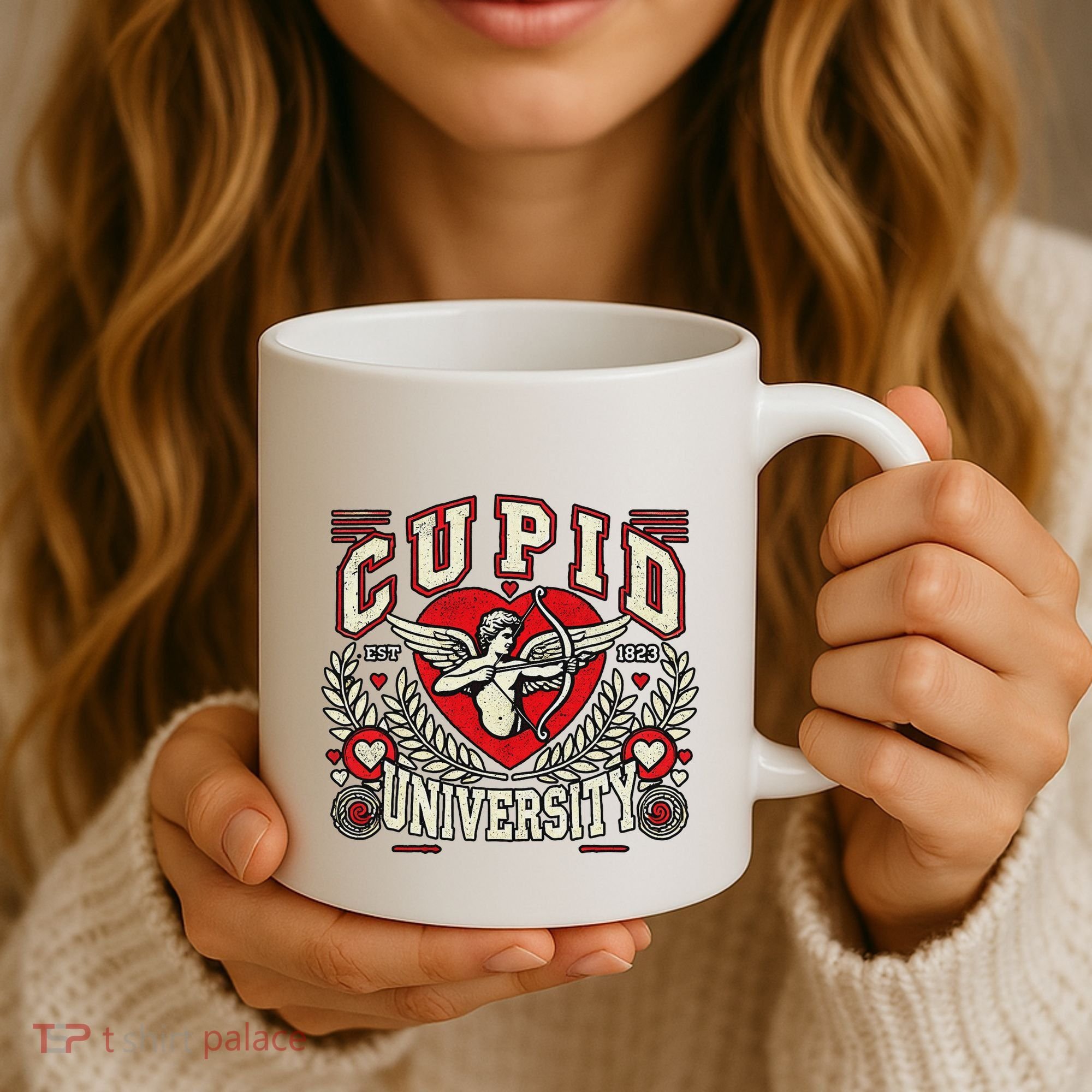 Cupid U.N.I.V.E.R.S.I.T.Y Valentine Theme Coffee Mug