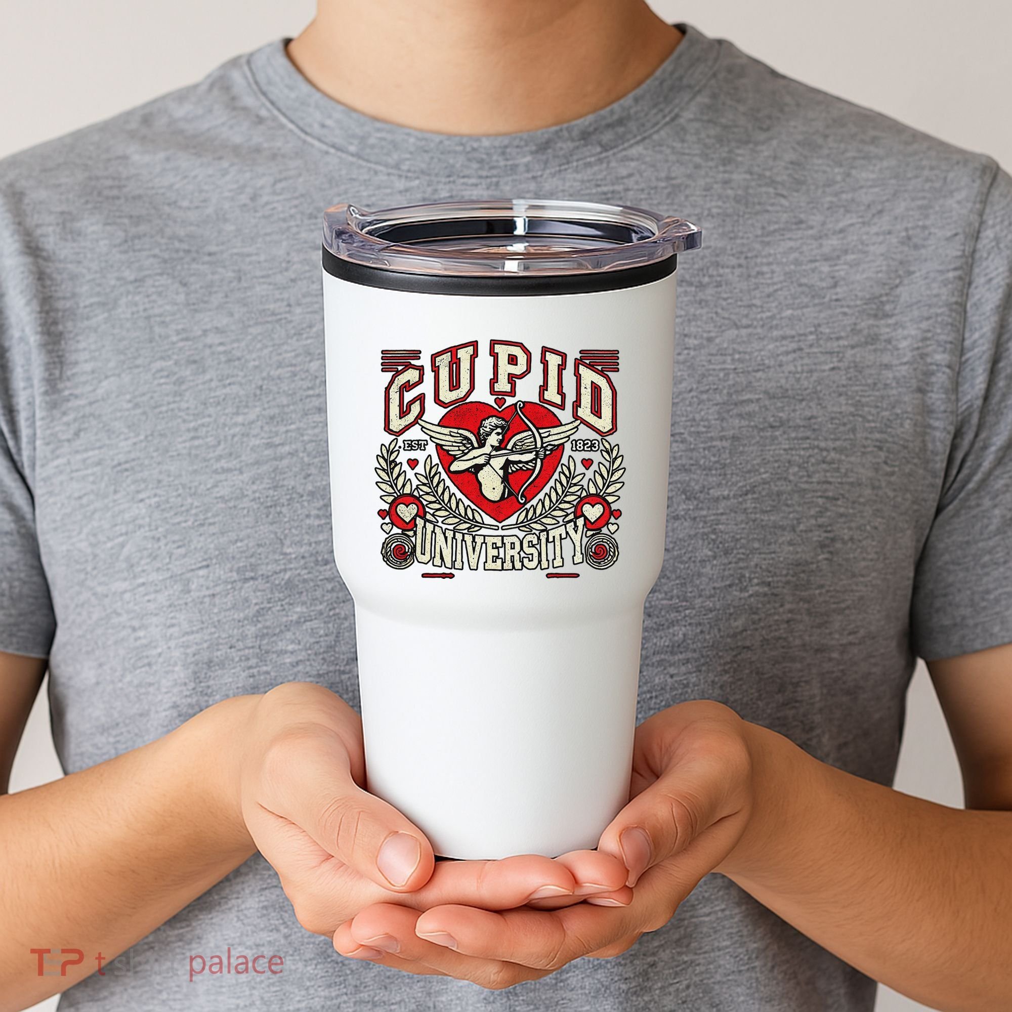 Cupid U.N.I.V.E.R.S.I.T.Y Valentine Theme Tumbler
