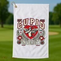 Cupid U.N.I.V.E.R.S.I.T.Y Valentine Theme Golf Towel thumb 1