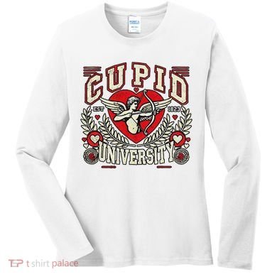 Cupid U.N.I.V.E.R.S.I.T.Y Valentine Theme Women's Long Sleeve Shirt