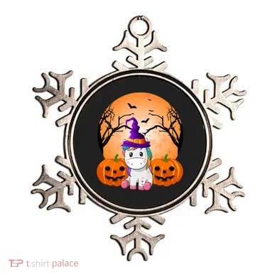 Cute Unicorn Witch Jack O Lantern Halloween Ornament
