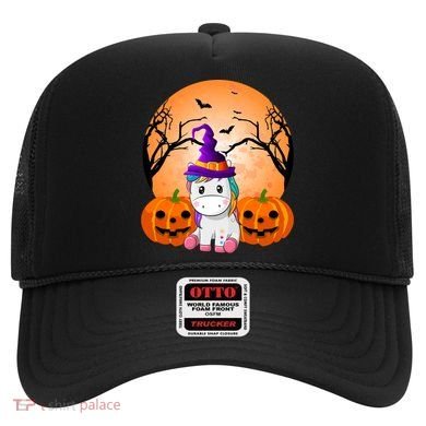 Cute Unicorn Witch Jack O Lantern Halloween Hat