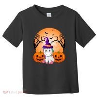 Cute Unicorn Witch Jack O Lantern Halloween Toddler T-Shirt thumb 0