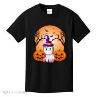 Cute Unicorn Witch Jack O Lantern Halloween Kids T-Shirt thumb 0
