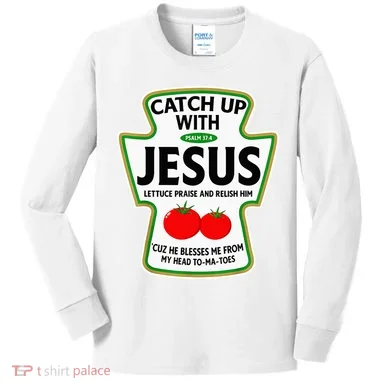 Catch Up With Jesus Kids Long Sleeve Shirt