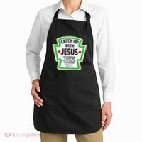 Catch Up With Jesus Funny Christian Faith Apron thumb 2