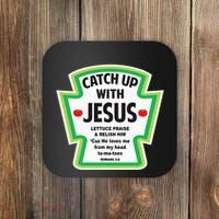 Catch Up With Jesus Funny Christian Faith Coaster thumb 0