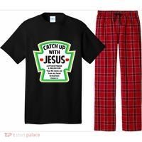 Catch Up With Jesus Funny Christian Faith Pajama Set thumb 0