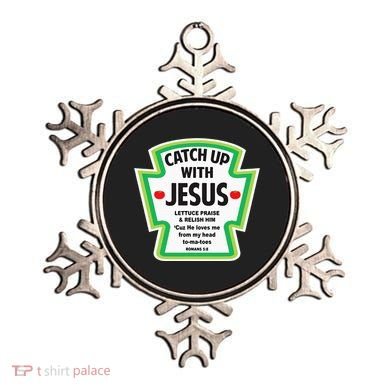 Catch Up With Jesus Funny Christian Faith Ornament
