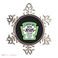 Catch Up With Jesus Funny Christian Faith Ornament thumb 0