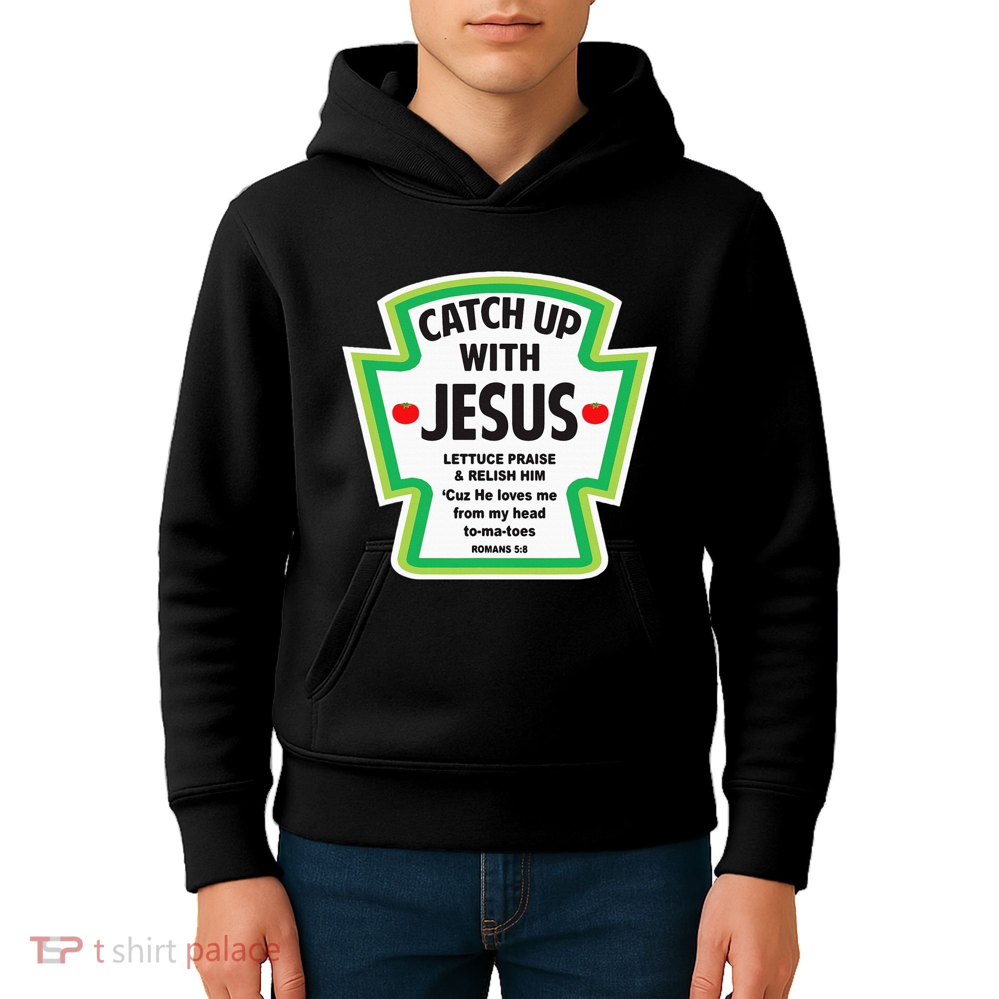 Catch Up With Jesus Funny Christian Faith Kids Hoodie