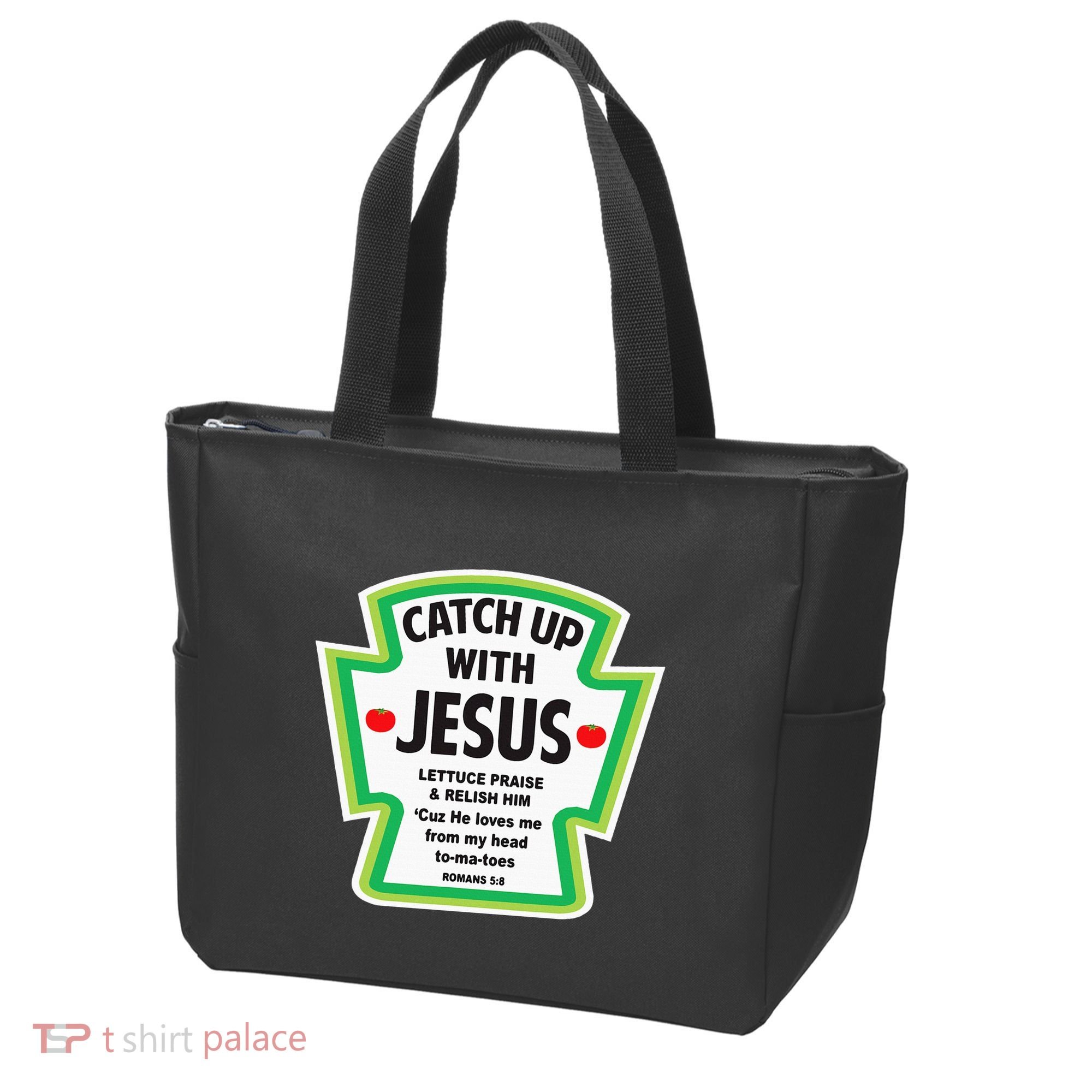 Catch Up With Jesus Funny Christian Faith Tote Bag