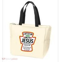 Catch Up With Jesus Ketchup Funny Christian Tote Bag thumb 3