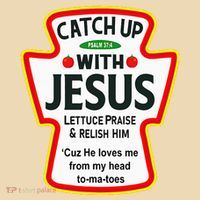 Catch Up With Jesus Ketchup Funny Christian Tote Bag thumb 4